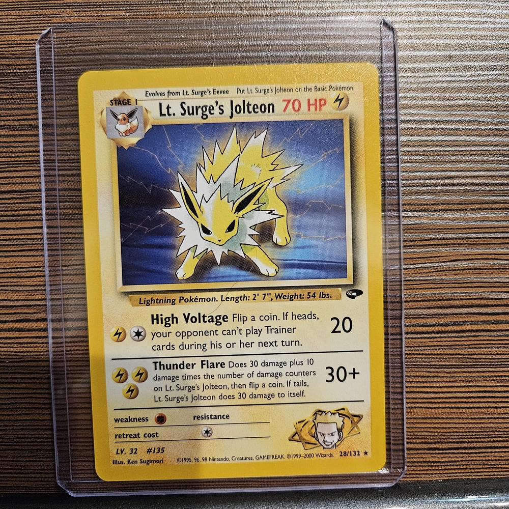 Pokemon Lt. Surge's Jolteon 28/132 Gym Heroes Card